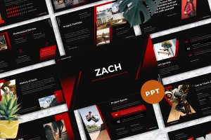 极限运动项目推广Powerpoint演示模板 Zach – Extreme Sport Powerpoint Templates