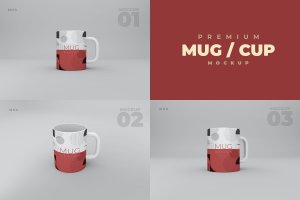 马克杯图案定制杯子品牌预览样机模板 Mug / Cup Mockup