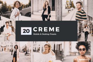 20种Creme时尚人像摄影Lightroom预设和LUTs 20 Creme Lightroom Presets & LUTs