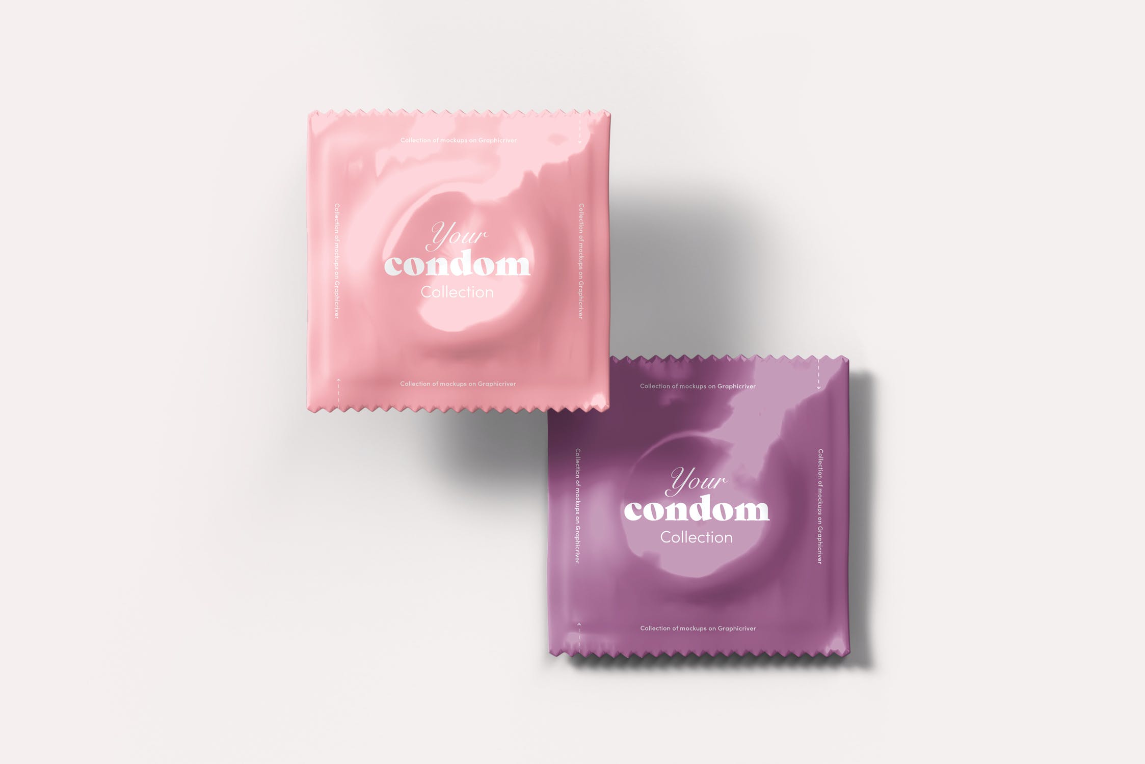 避孕套包装设计样机（PSD） - 云瑞设计