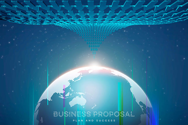 商业计划未来科技发展主题图形psd韩国素材