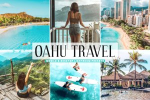 瓦胡岛夏季旅行照片加工滤镜LR预设 Oahu Travel Mobile & Desktop Lightroom Presets