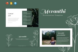 野外植物种类介绍Powerpoint模板 Meranthi – Presentation Template