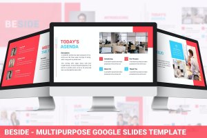 多用途侧边对立式谷歌PPT幻灯片模板设计 Beside – Multipurpose Google Slides Template
