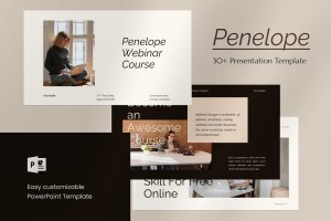 居家工作概念演示文稿PPT模板 Penelope – PowerPoint Template