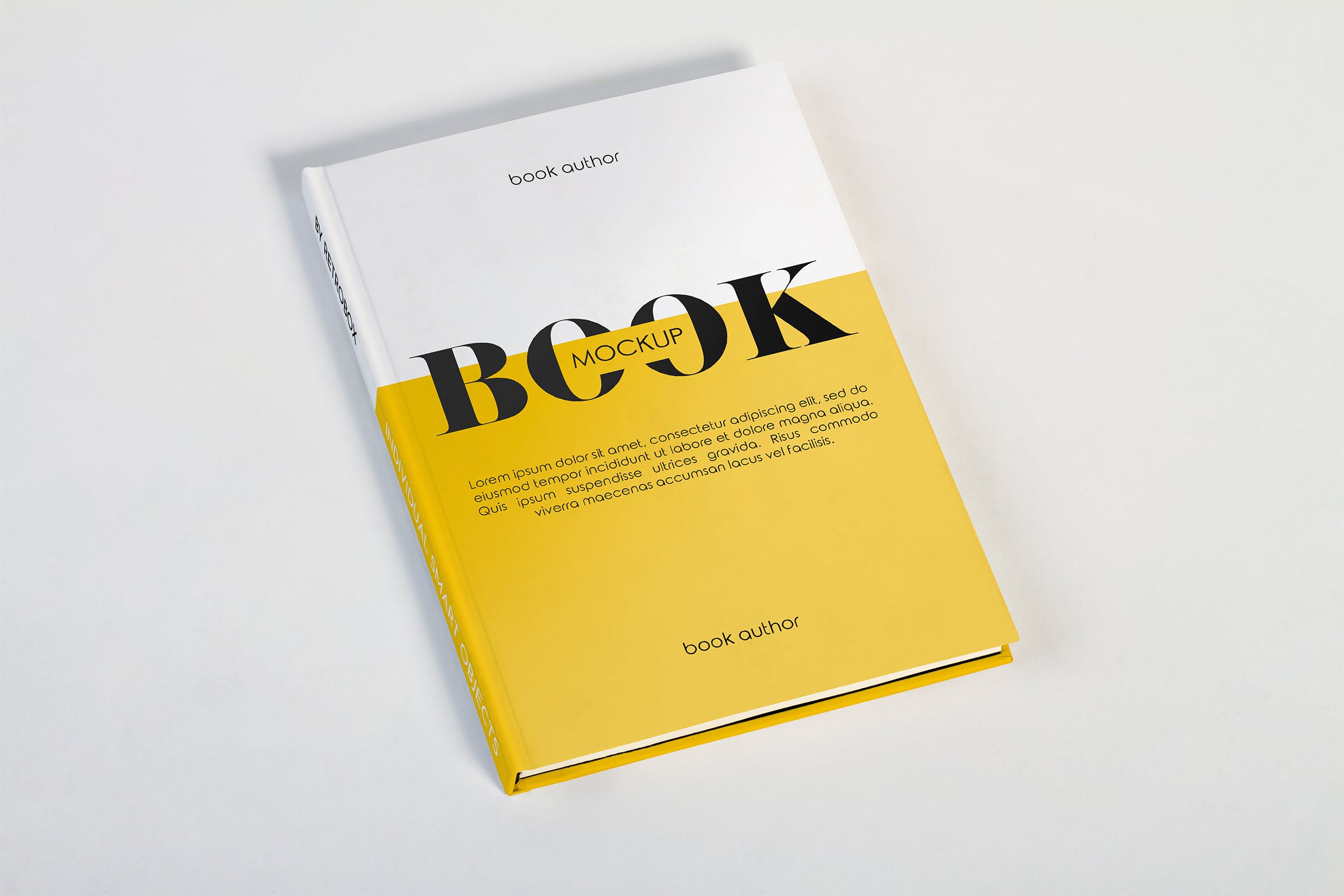 硬纸板材质书籍封面效果图样机模板 Hard Cover Book Mockup