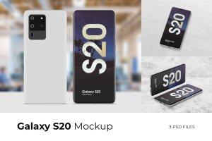 三星Galaxy S20手机样机图素材 Galaxy S20 – Mockup