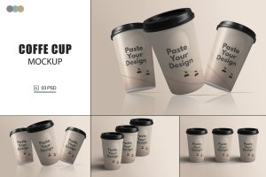 咖啡店商品咖啡杯纸杯广告模型包装样品V.4 Coffee Cup Mockups V.4