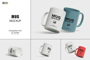 马克杯Logo展示设计样机图素材 Mug Mockups