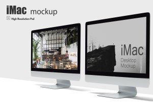 IMAC Mockup产品海报广告设计模型设备样品 iMac Mockup