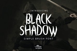 暗黑怪异风格手写字体设计 Black Shadow Font