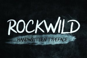 粗糙颗粒感手绘英文画笔字体 Rockwild – Action Handwitten Font