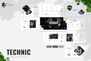 工程师技术指导PowerPoint演讲模板 Technic – Mechanic Presentation Template