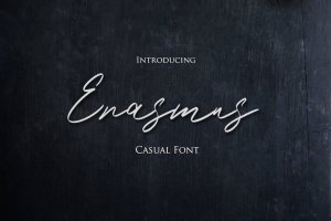 优雅流畅线条英文手写字体 Erasmus – Casual Hand Lettering Font