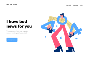 小咖下午茶：新颖创意的404错误页面主题矢量插画素材