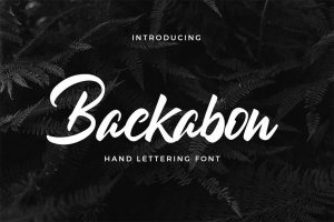 个性加粗连写设计书法手写字体 Backabon – Hand lettering Font