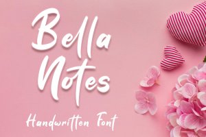 可爱俏皮连笔设计手写字体 Bella Notes – Handwritten Font