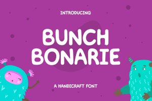 独特曲线英文无衬线字体 Bunch Bonarie Sans Serif Font