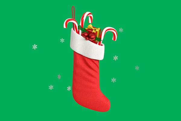 圣诞袜元素圣诞节主题图形psd素材