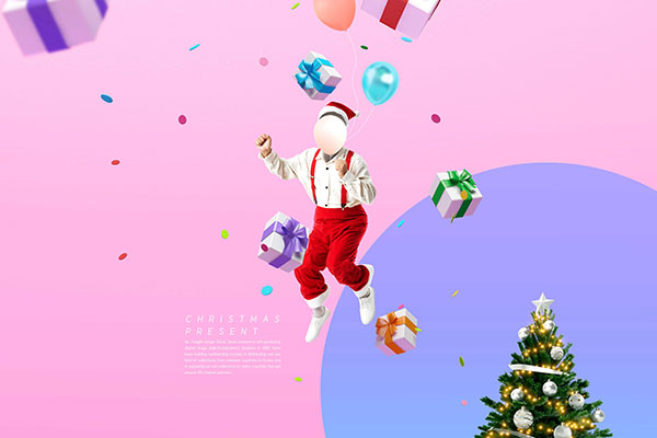 创意圣诞活动主题海报设计韩国素材