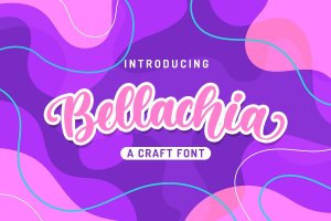 春季主题可爱手写字体安装包 Bellachia – Lovely Craft