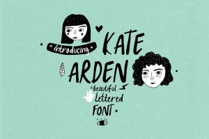 独特而美丽的英文手写字体 Kate Arden