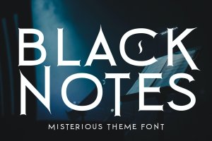 黑色标准无衬线英文字体 Black Notes