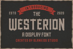 欧美复古风粗黑英文衬线字体 Westerion a Vintage Display Font