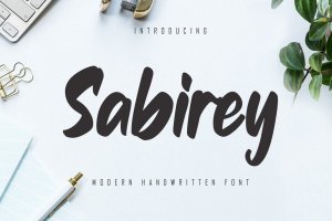 现代手写风格英文字体合集 Sabirey – Handwritten Font