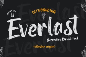 海报设计复古品牌字体 Everlast