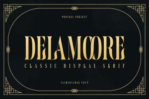 复古经典显示衬线字体 Delamoore – Classic Display Serif