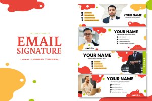 抽象元素电子邮件签名模板 Abstract – Email Signature