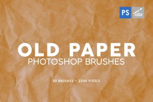 30款老式纸张纹理Photoshop笔刷合集 30 Old Paper Photoshop Stamp Brushes