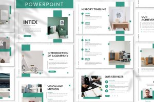 室内设计装潢展示Powerpoint模板 Intex – Interior Powerpoint Template