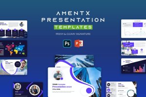 多用途商务主题PowerPoint演示模板 Amentx-Corporate Business PowerPoint Presentation