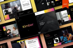 时尚男装电子产品演示PPT模板 Kimber – Business PowerPoint Template