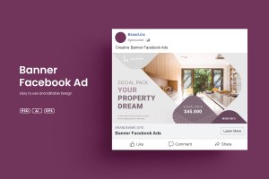Facebook社交广告设计模板v3.74 SRTP – Facebook Ad v3.74