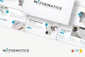 多用途创意商务展示模板合集 Mathematics – Simple Template PPTX / GSlides / Key