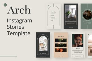 现代简约设计Instagram故事模板 Arch Instagram Stories Template
