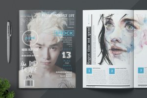 摄影作品杂志排版设计模板 Magazine Template