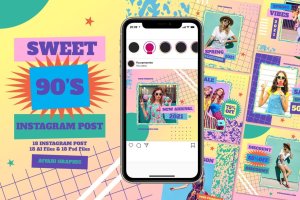 甜蜜的90年代Instagram素材包 Sweet 90s Instagram Pack