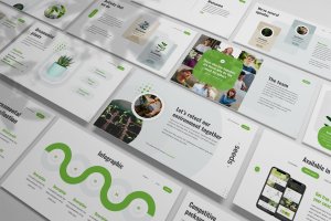 多用途现代绿色主题PowerPoint模板 Seeds – Nature Powerpoint Template