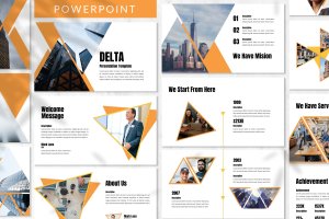 创意简洁风格Powerpoint模板下载 Delta – Creative Powerpoint Template