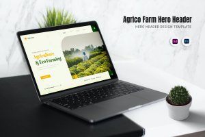农场农业网站巨无霸Header设计模板 Agrico Farm Hero Header