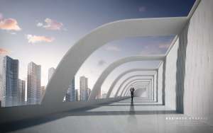未来城市发展商业图形psd韩国素材