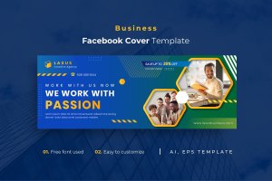 商业企业主题Facebook封面设计模板v2