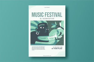 DJ音乐节海报模板v3 Poster Music Festival Vol. 3