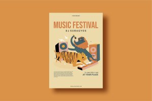 DJ音乐节海报模板v2 Poster Music Festival Vol. 2
