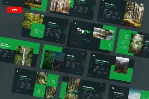 森林自然PPT演示幻灯片模板  Tagola Nature – PowerPoint UP