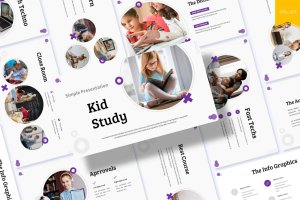 儿童学习教育Google幻灯片模板 Kid Study | Google Slides Template